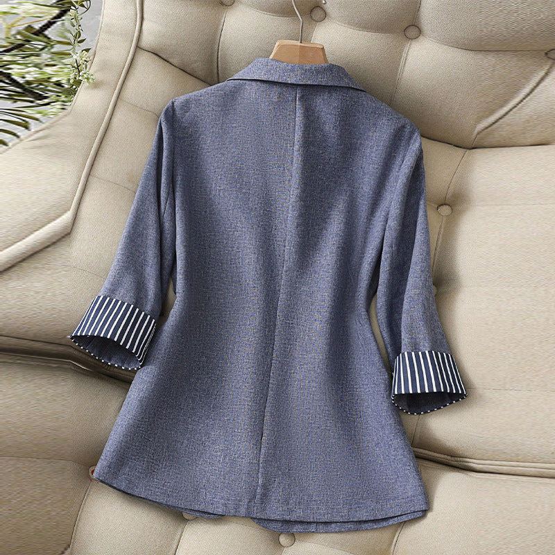 Blazer élégant à manches trois-quarts pour femme