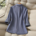 Blazer élégant à manches trois-quarts pour femme