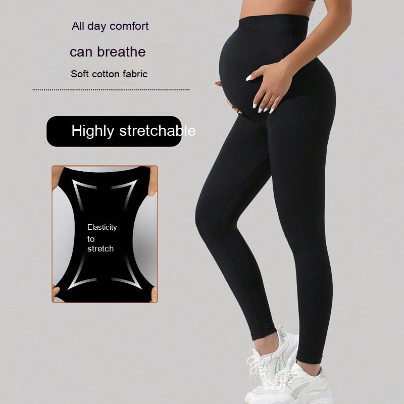 Pantalon de yoga sans couture pour femmes enceintes avec support ventral à porter à l'extérieur