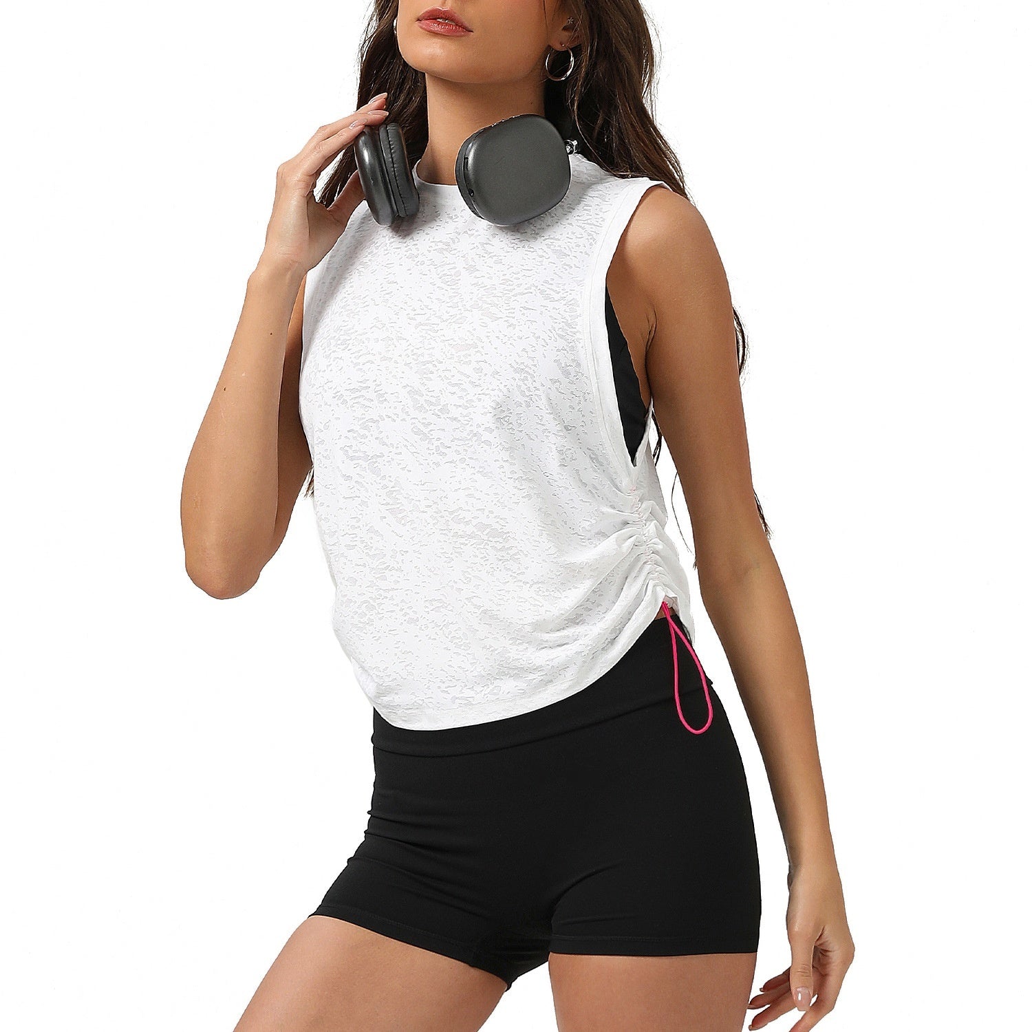 Nouveau Gilet de Sport en Jacquard pour Femme Débardeur sans Manches Respirant
