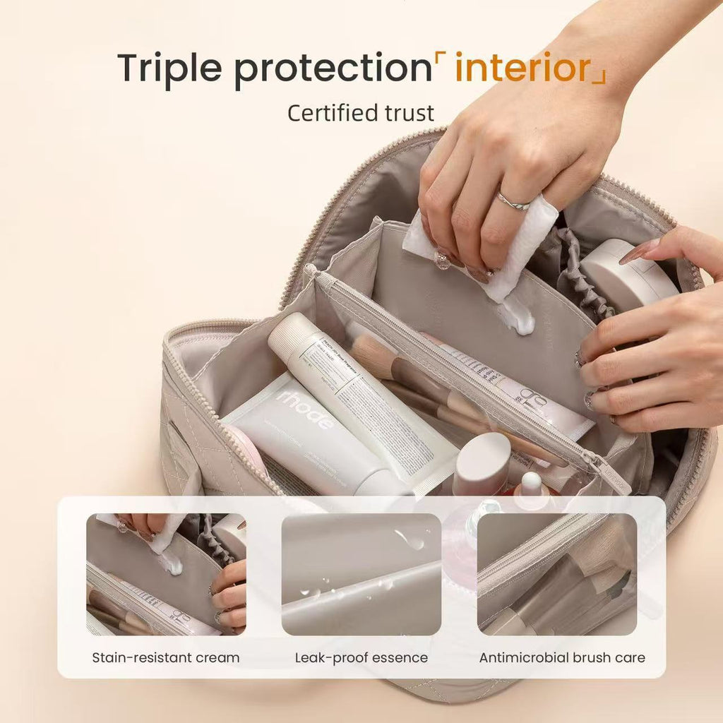 Trousse de maquillage portable grande capacité pour femme