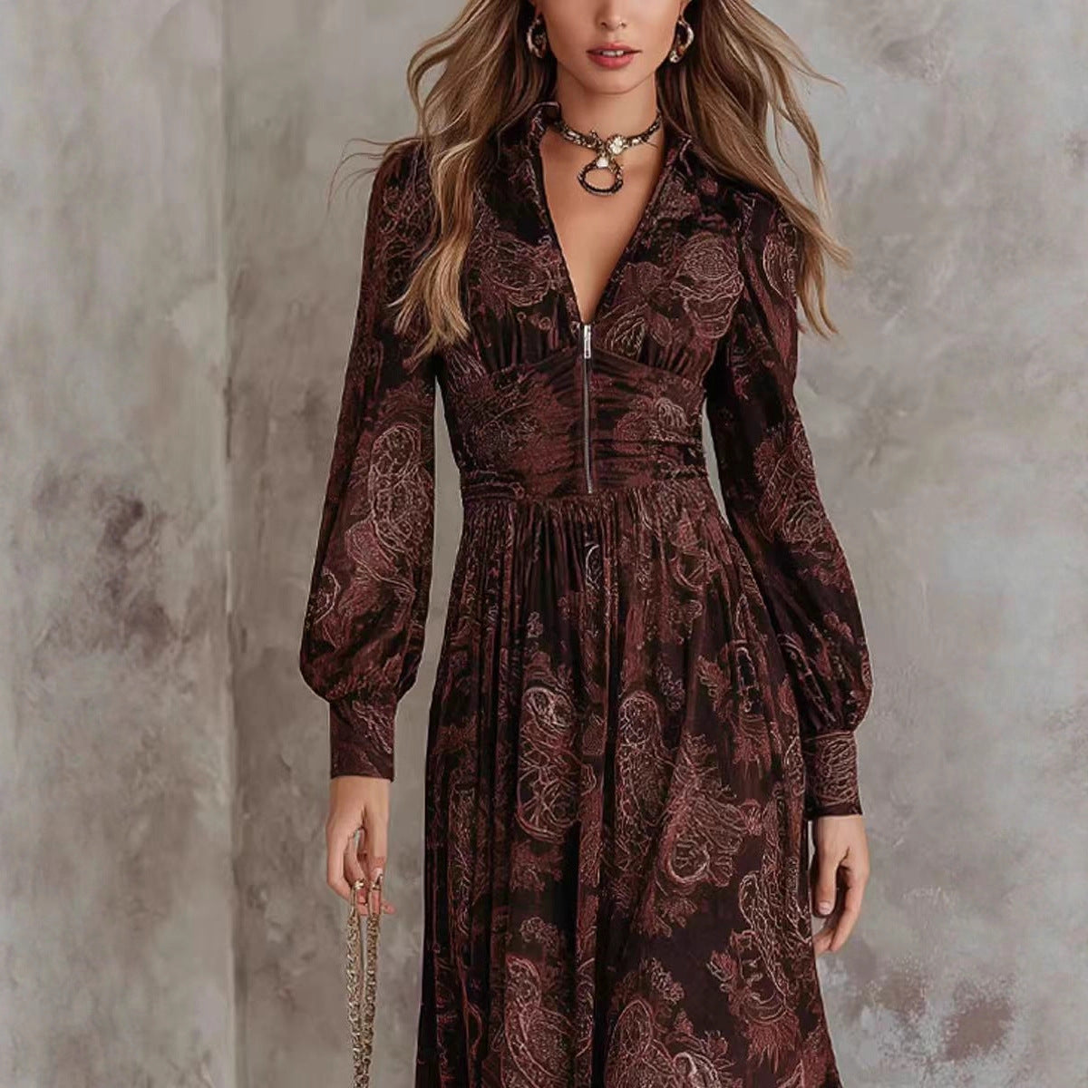 Robe Imprimée Haut de Gamme Tendance Pour Femmes
