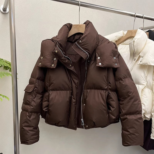 Veste à capuche ample et chaude pour femmes, à la mode Hover Image