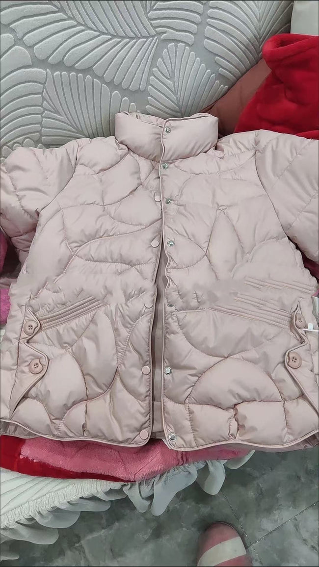 Veste matelassée légère en coton thermique à col montant rétro Main Image