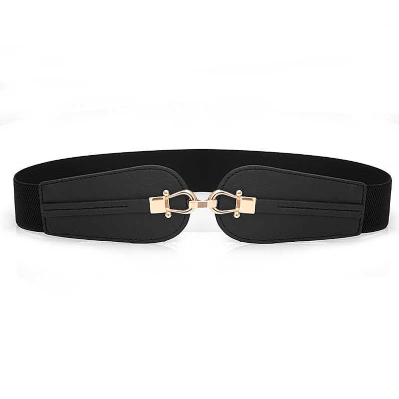 Ceinture large élastique extensible à la mode pour femme