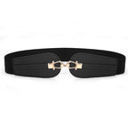 Ceinture large élastique extensible à la mode pour femme