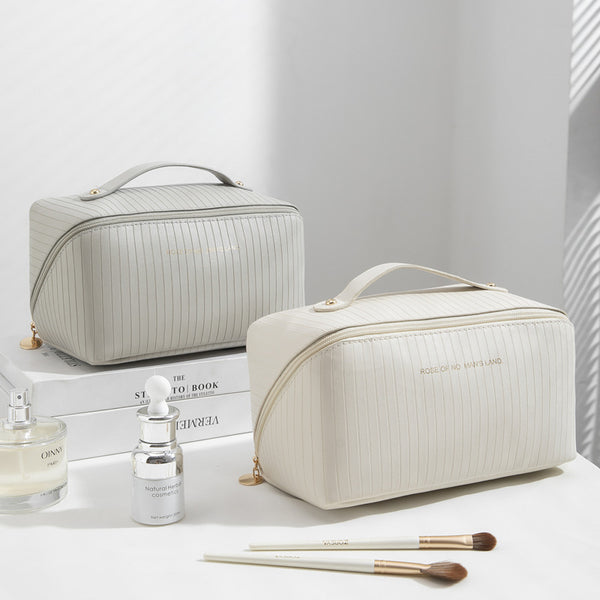 Trousse de Maquillage Verticale pour Femmes Grande Capacité et Portable