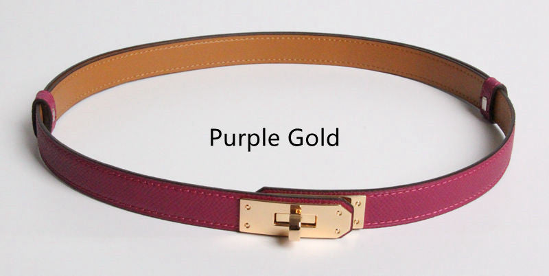 Ceintures en Cuir Véritable de Haute Qualité pour Femmes, Largeur 1.8cm, Doré