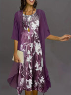 Ensemble deux pièces robe en mousseline d'été