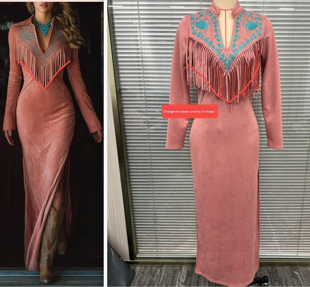 Nouvelle Robe longue Automne-Hiver Pour Femme