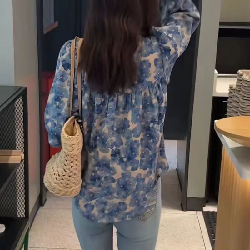 Chemisier en mousseline à imprimé floral pour femme