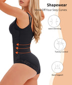 Fajas colombiennes gainantes pour femmes, post-partum, contrôle du ventre, combinaison amincissante, culotte taille haute, string avec fermeture éclair et bretelles