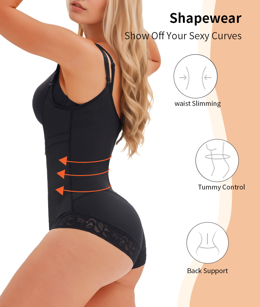Fajas colombiennes gainantes pour femmes, post-partum, contrôle du ventre, combinaison amincissante, culotte taille haute, string avec fermeture éclair et bretelles