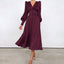 Robe Cintrée à Manches Lanternes Amincissante