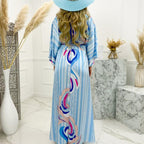 Robe longue sexy de plage asymétrique à col en V fendu