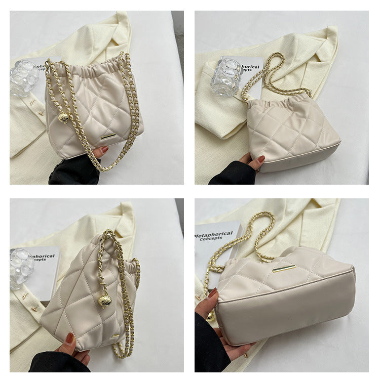 Sac à bandoulière losange décontracté sac messager à chaîne petits sacs seau pour femmes