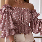 Chemises Femmes Blouse Manches Longues Sexy