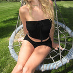 Ensemble deux pièces short et bustier lacé Ins