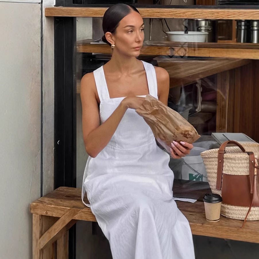 Robe élégante sans dos à bretelles