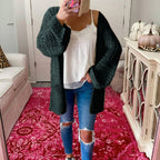 Pull à pampilles motif losanges rétro, couleur unie, col ample pour femme