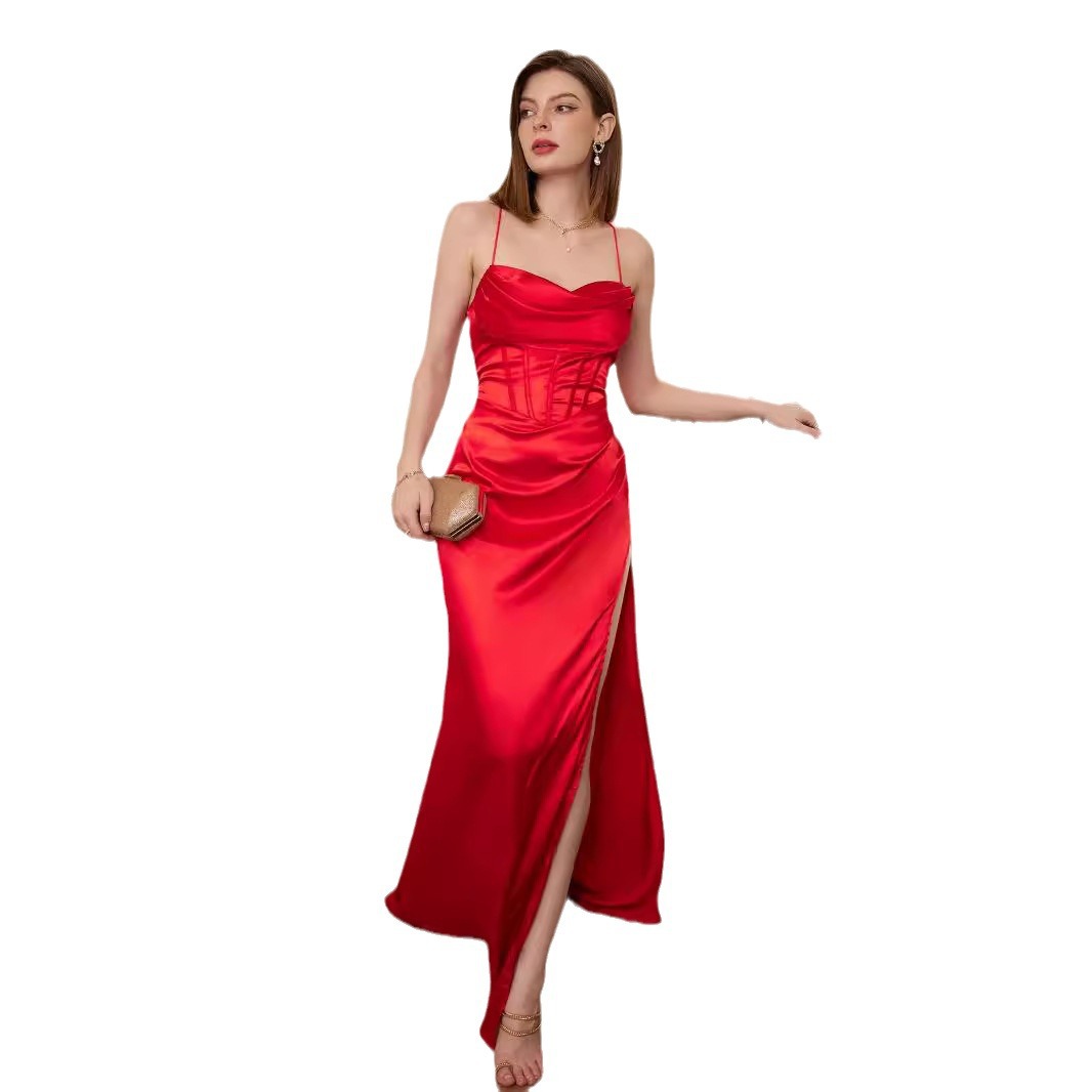 Robe sans manches à bretelles grande taille pour femme