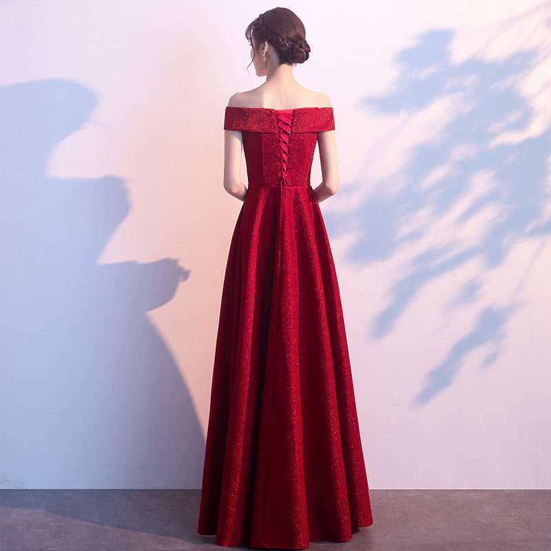 Robe de soirée rouge de fiançailles