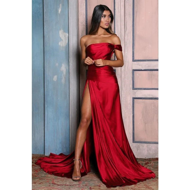 Women's High-Slit Party Evening Gown Main Image