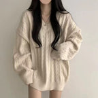 Pull ample et douillet automne-hiver pour femme