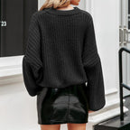 Pull femme polyvalent ample Col rond