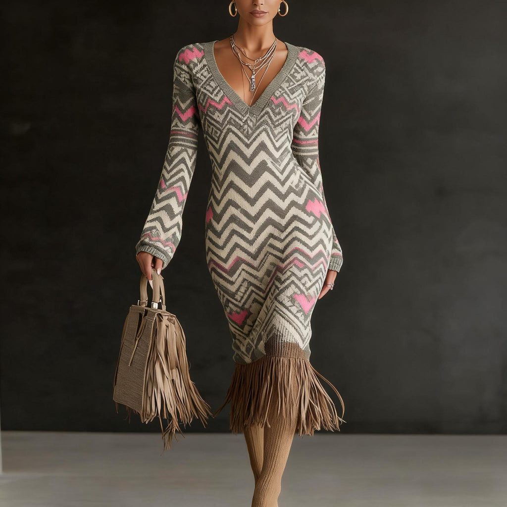 Robes pull tricotées créatives pour femmes