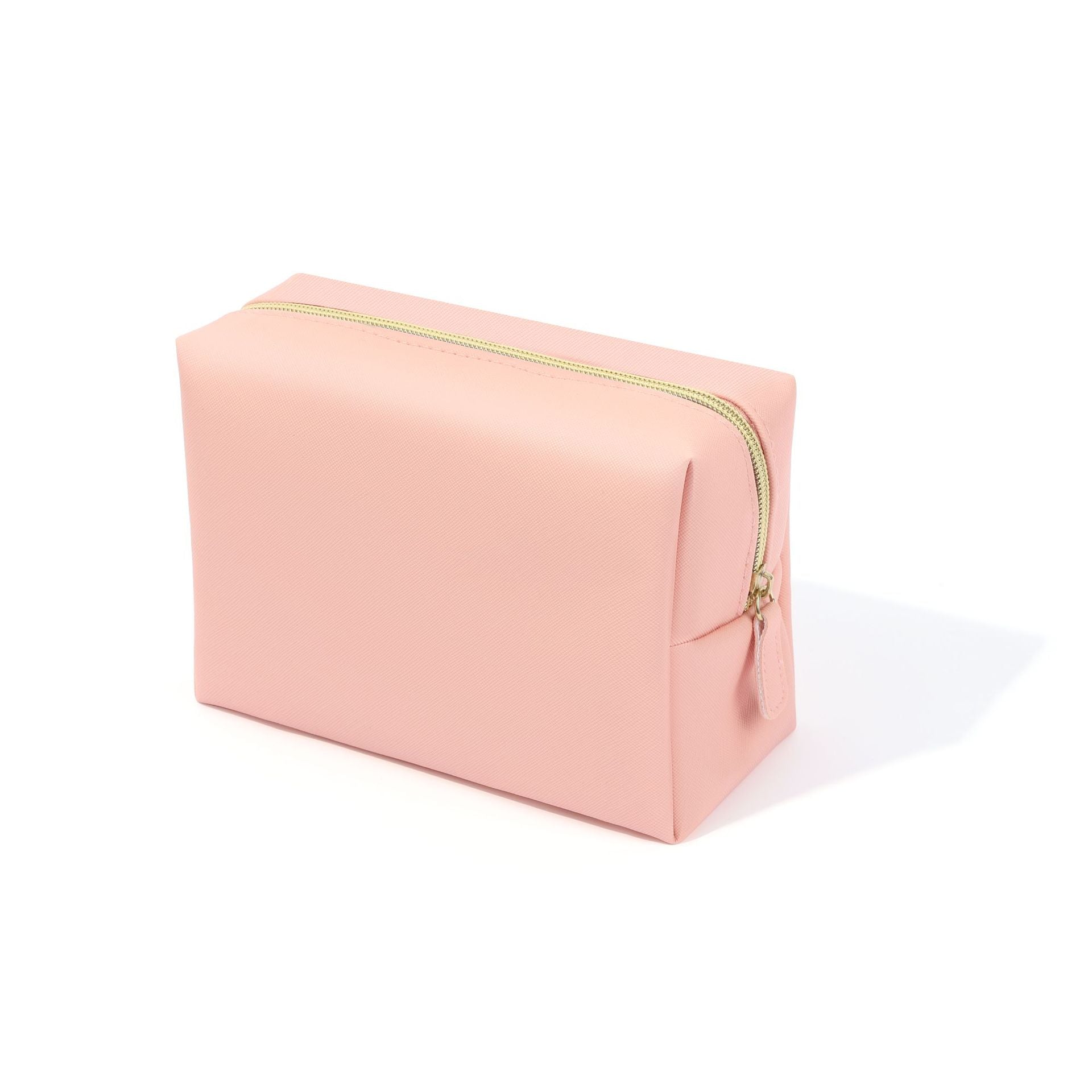 Trousse de Maquillage Minimaliste Portable Grande Capacité de Couleur Unie