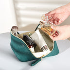 Trousse de Maquillage Rayée Grande Capacité Sac de Voyage