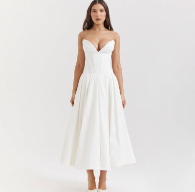 Nouvelle robe bustier tendance pour femmes