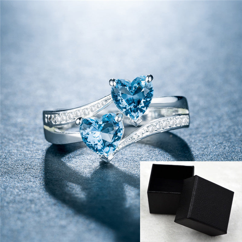 Vente en gros de bijoux de bagues en cuivre plaqué platine avec anneaux en zircon