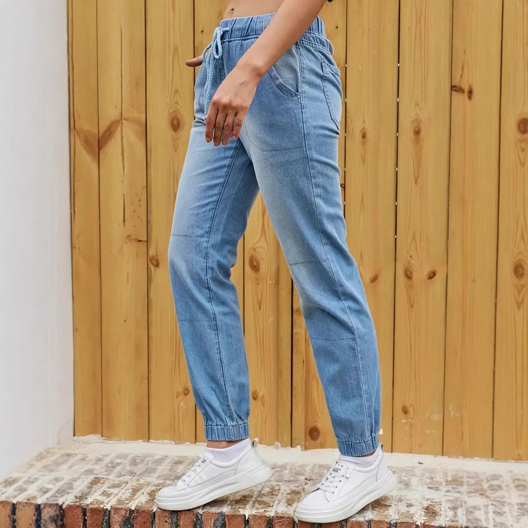 Jeans Femme Taille Élastiquée