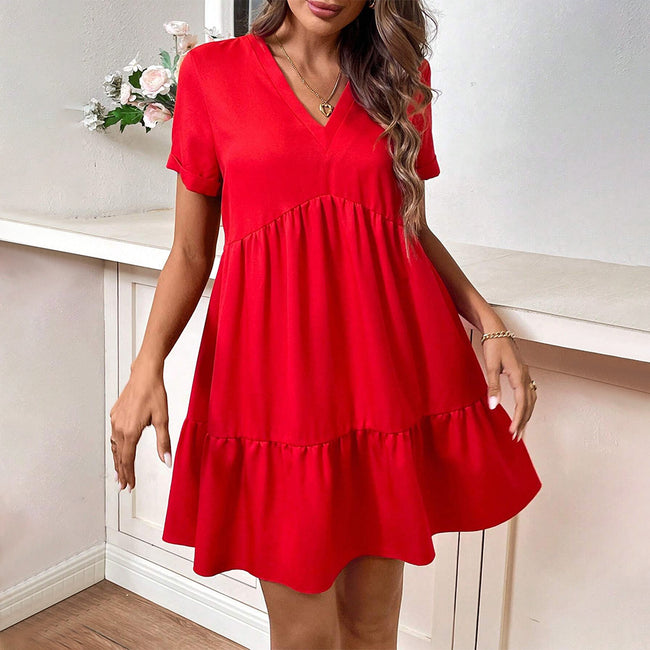 Women's Wear Short Sleeve Holiday Dress Hover Image