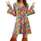 Robe imprimée hippie pour femme