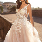 Robe de mariée en dentelle pour femmes européennes et américaines