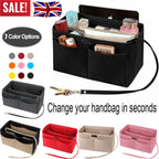 Femmes Ace Organisateur Sac à main Feutre Sac de voyage Insert Doublure Maquillage Trousse d'organisation