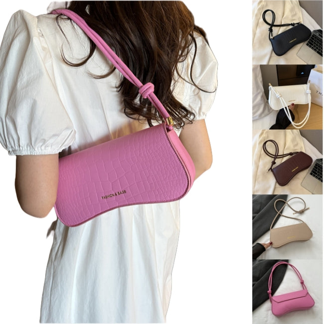 Sac à main d'été minimaliste en PU sous l'épaule, sac à bandoulière carré chic de couleur unie, fourre-tout polyvalent pour femmes, élégant pour le bureau Hover Image