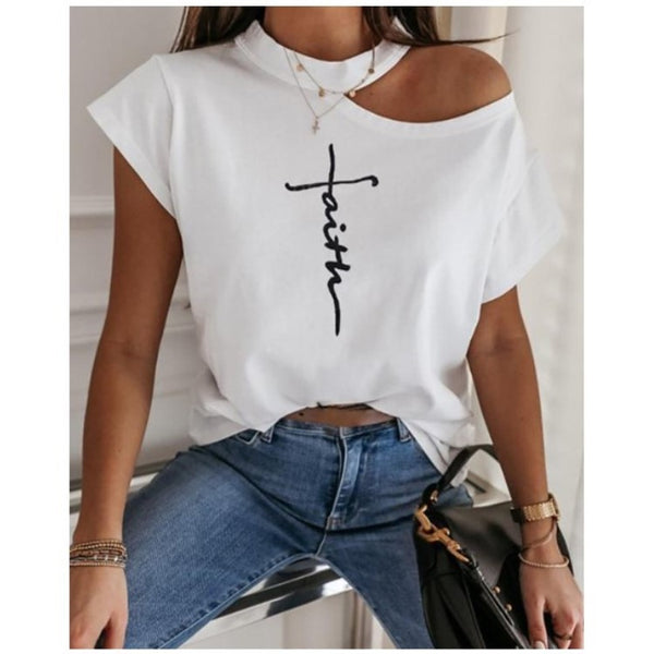 Haut bustier décontracté pour femme avec imprimé lettres