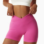 Short de sport moulant et sans coutures pour femme