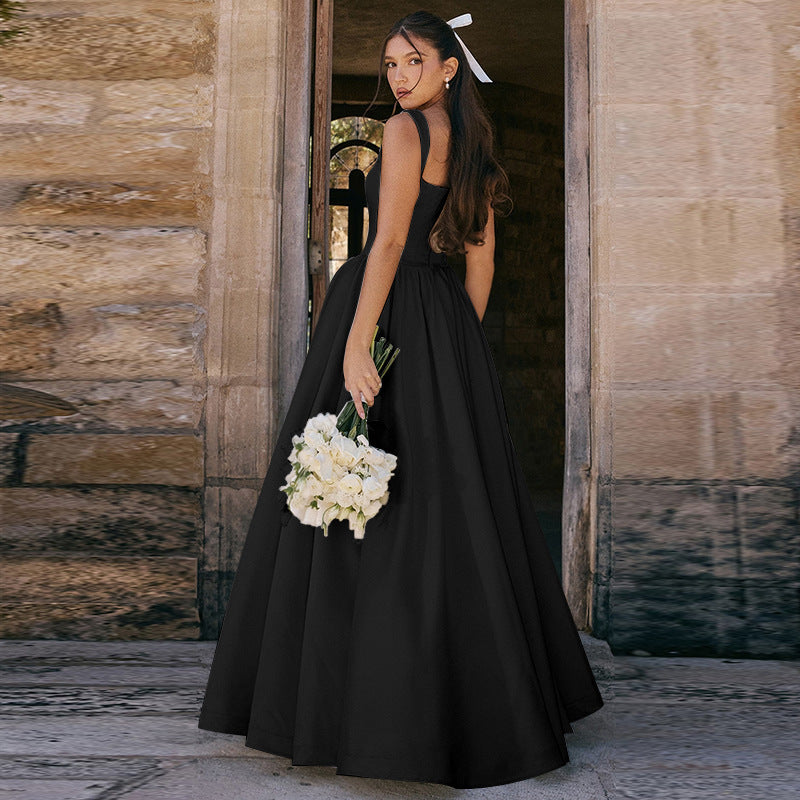 Robe unie élégante et ajustée pour femme