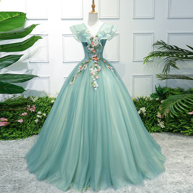 Women's Early Spring Wedding Lace Dress Costumes Hover Image