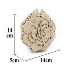 Sac à main creux en strass rose pour femme