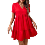 Robe de vacances à manches courtes pour femme