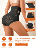Short gainant taille haute pour femme, amincissant, contrôle du ventre, cache les poignées d'amour, rehausseur de fesses