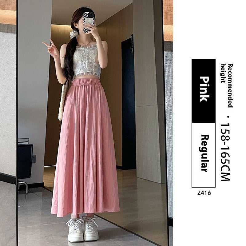 Robe Plissée Amincissante Taille Haute Évasée d'Été