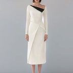 Fashion Personality French Stitching Dress Women