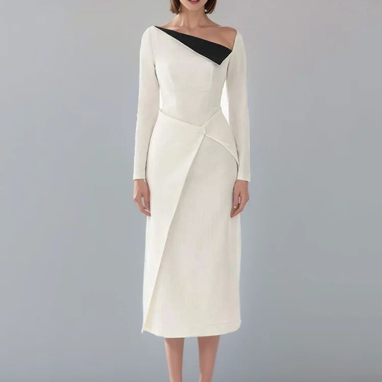 Fashion Personality French Stitching Dress Women